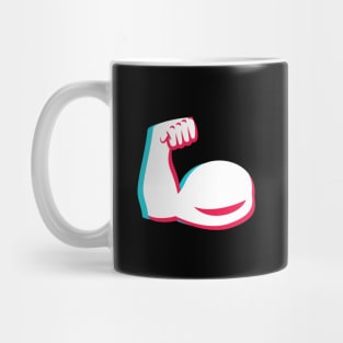 TikTok muscles emoji smiley White Mug